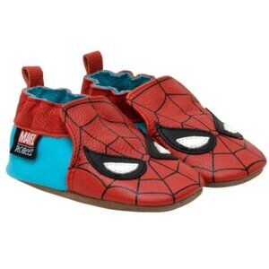 NEW Robeez Marvel Spiderman Soft Sole Leather Walker Shoes 18-24 Months